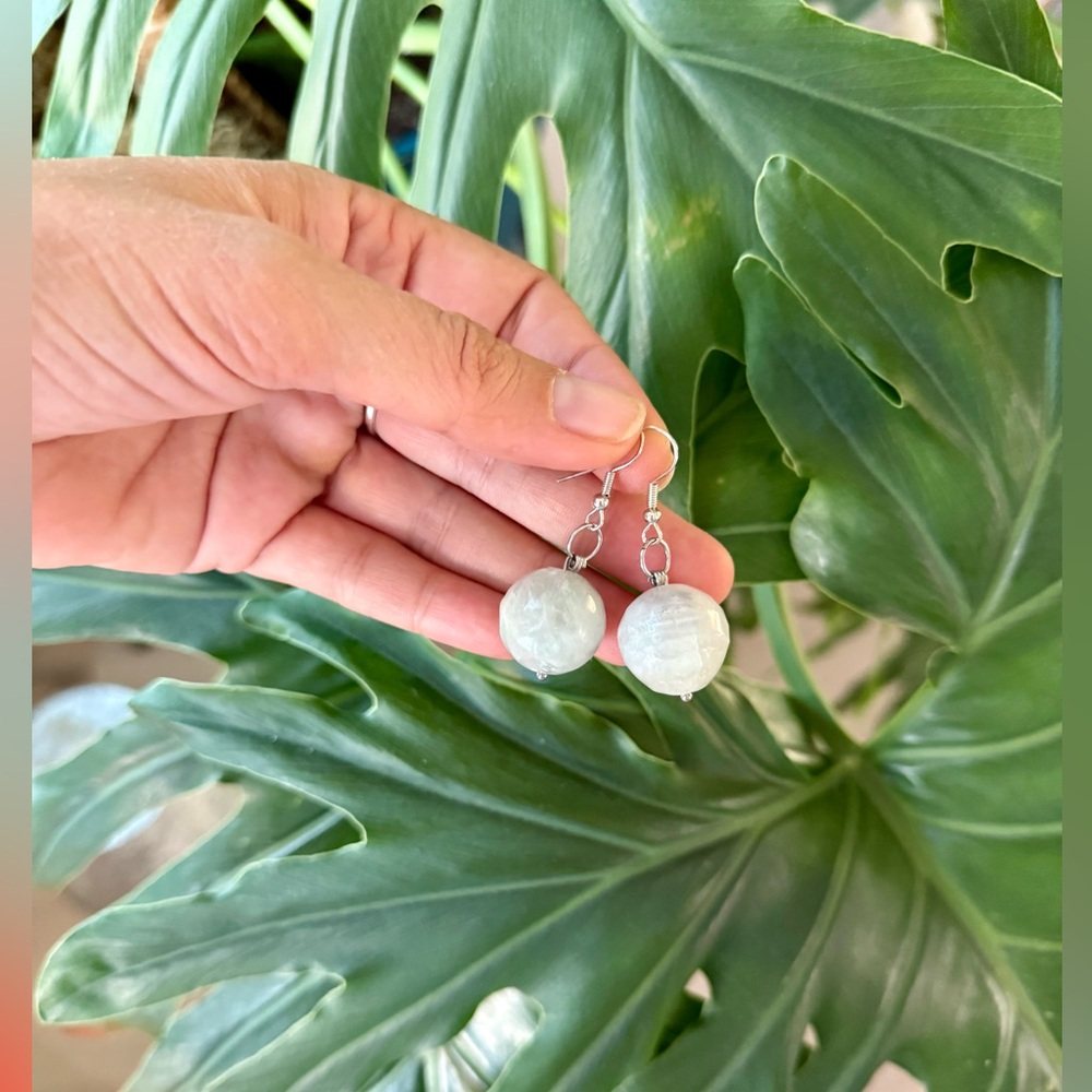 Green fluorite earrings